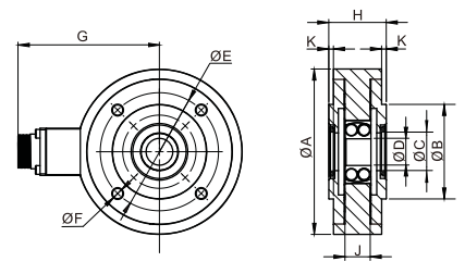 Thru shaft tension sensor