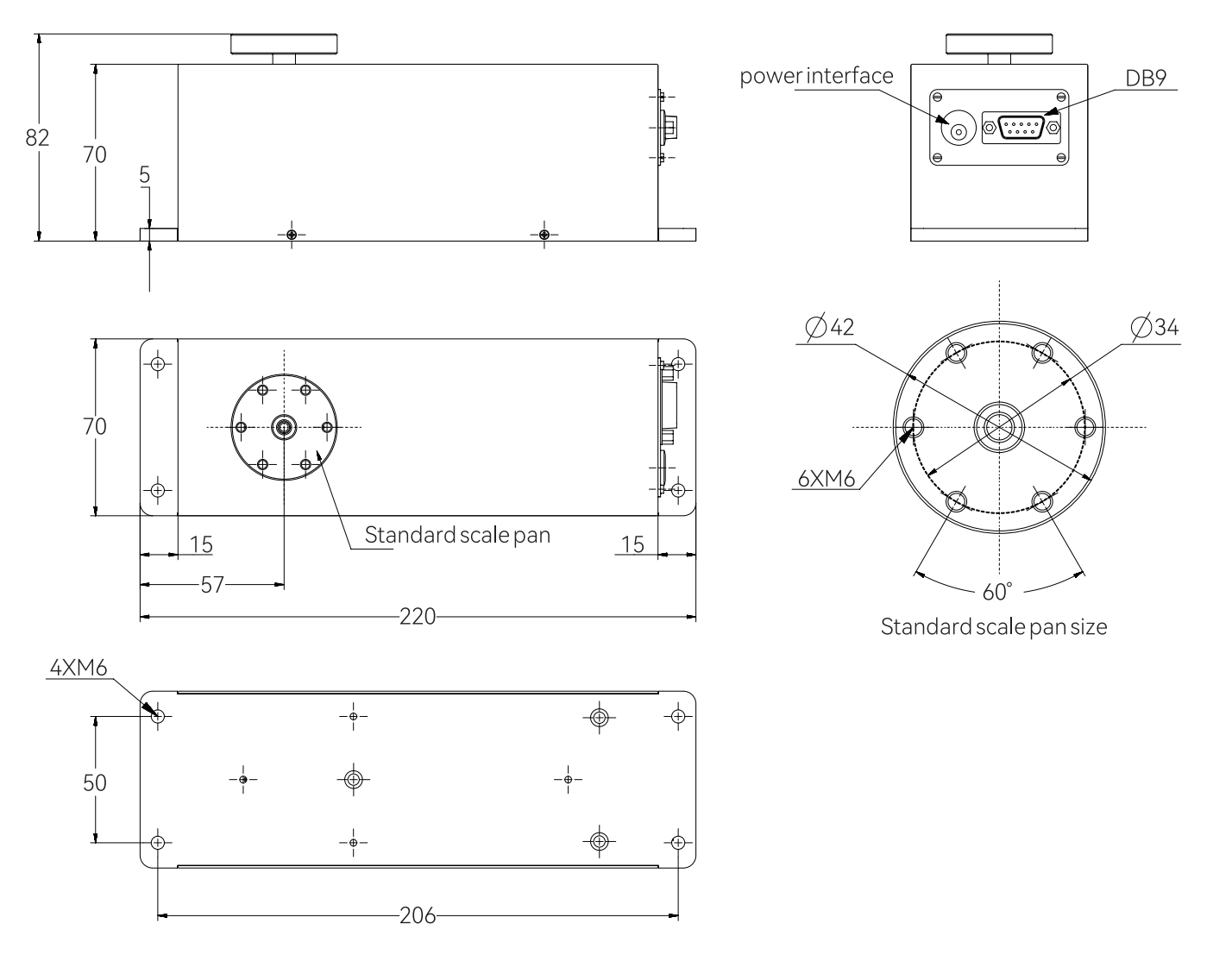 Electromagnetic Loadcell 尺寸