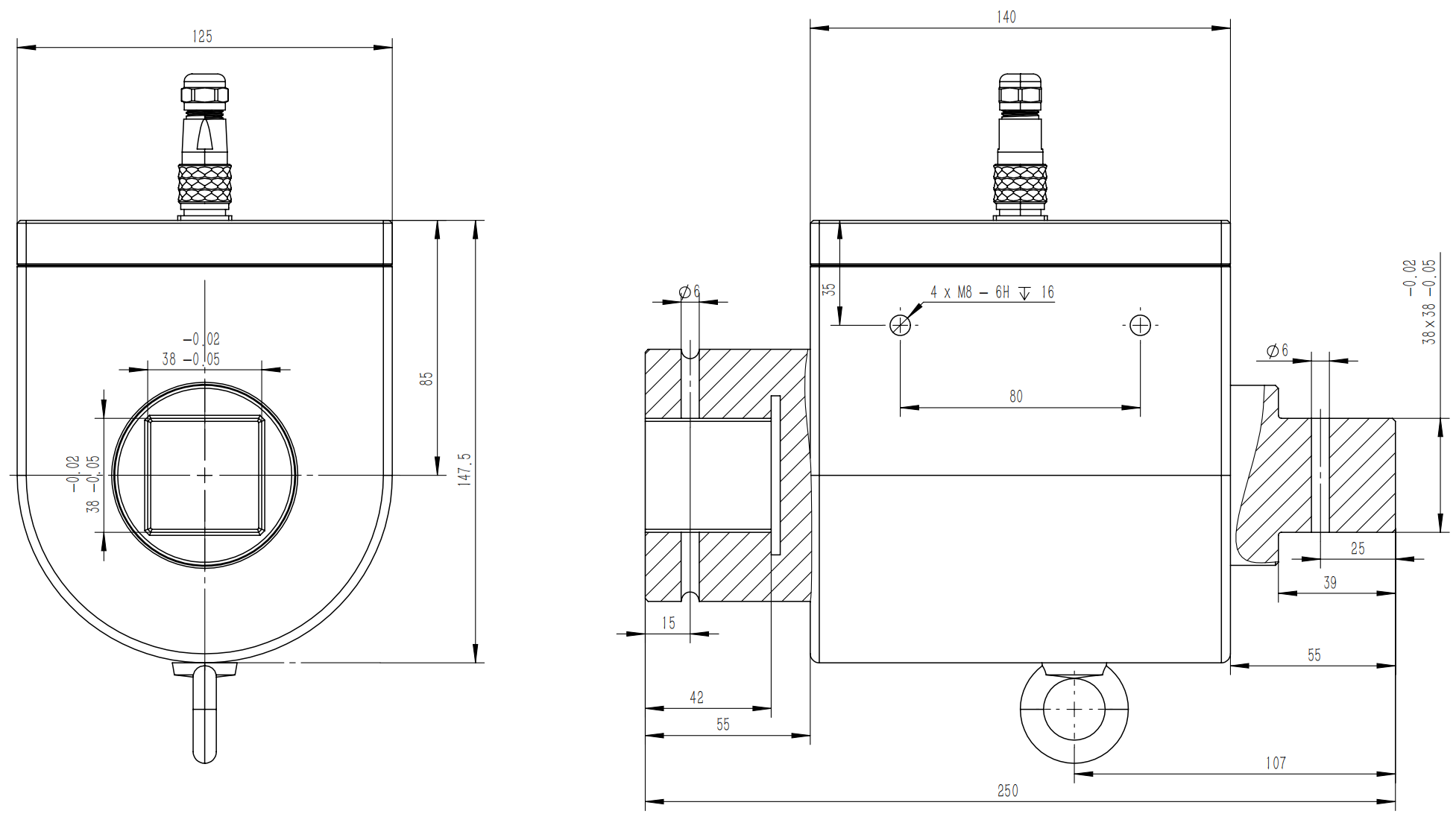 Square Drive Dynamic Torque Sensor