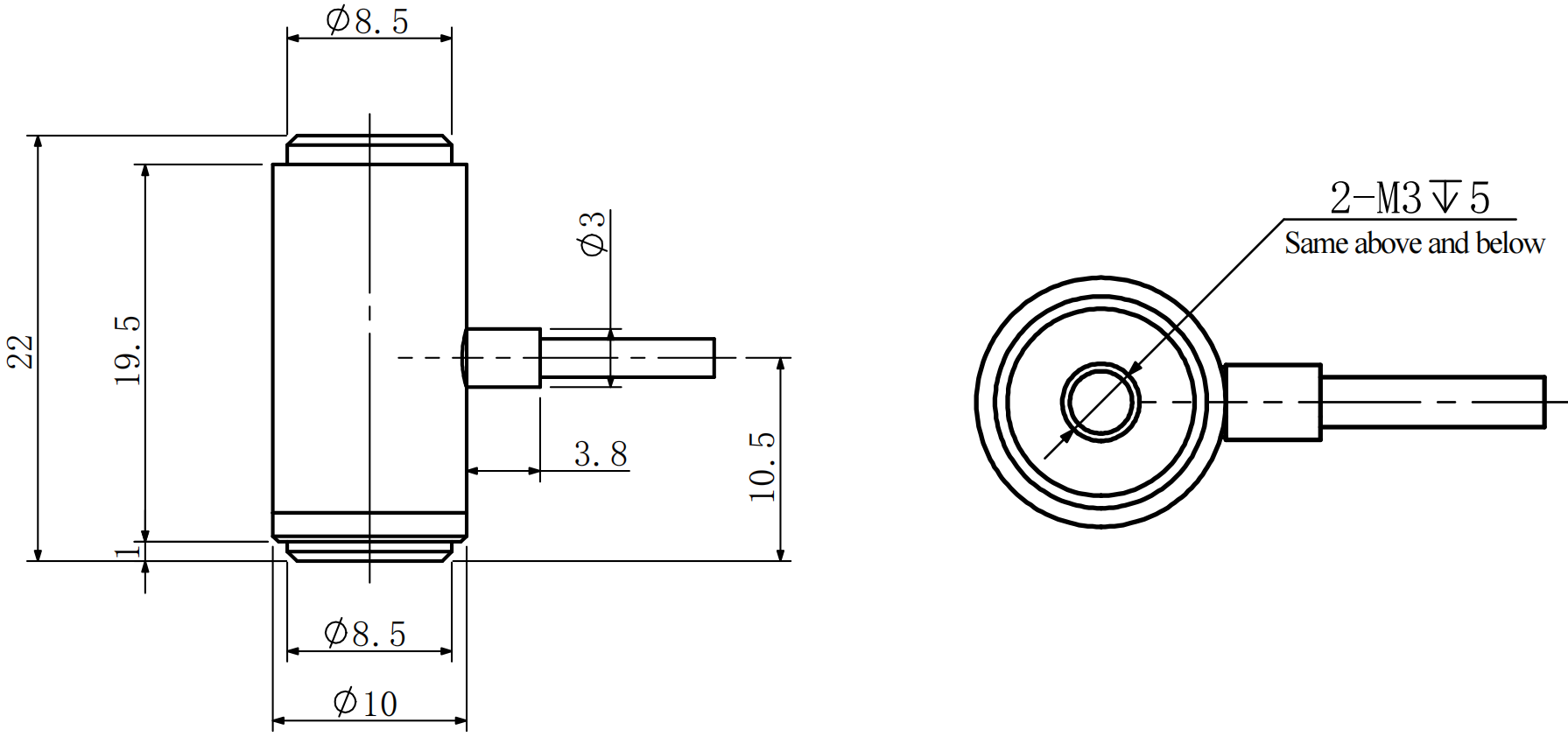 Mini Column Type Force Transducer (1)