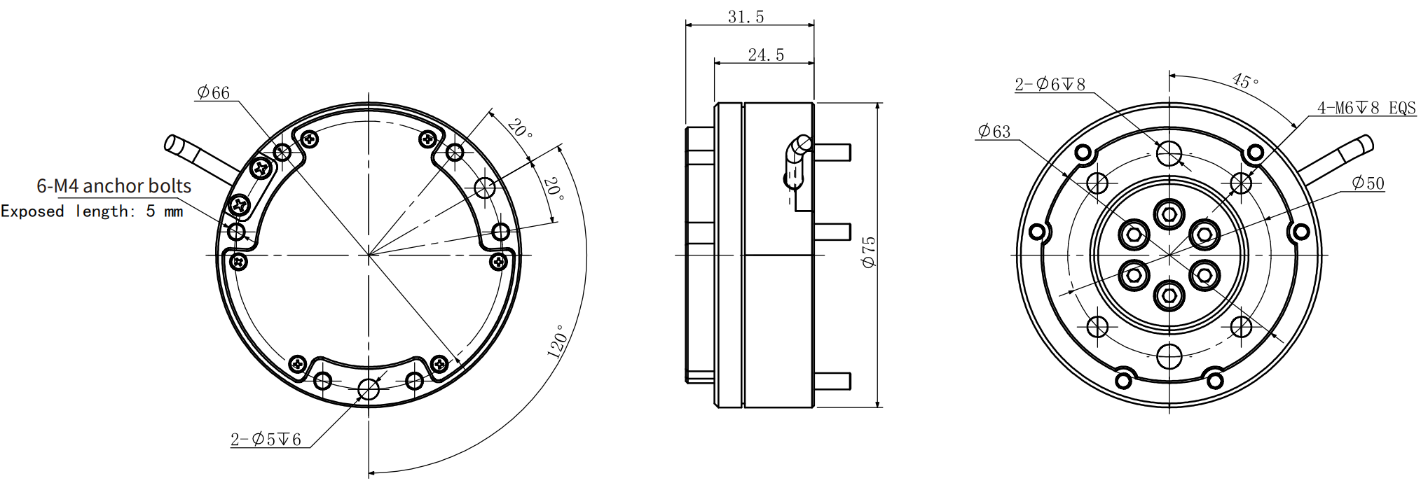 Six-axis force sensor